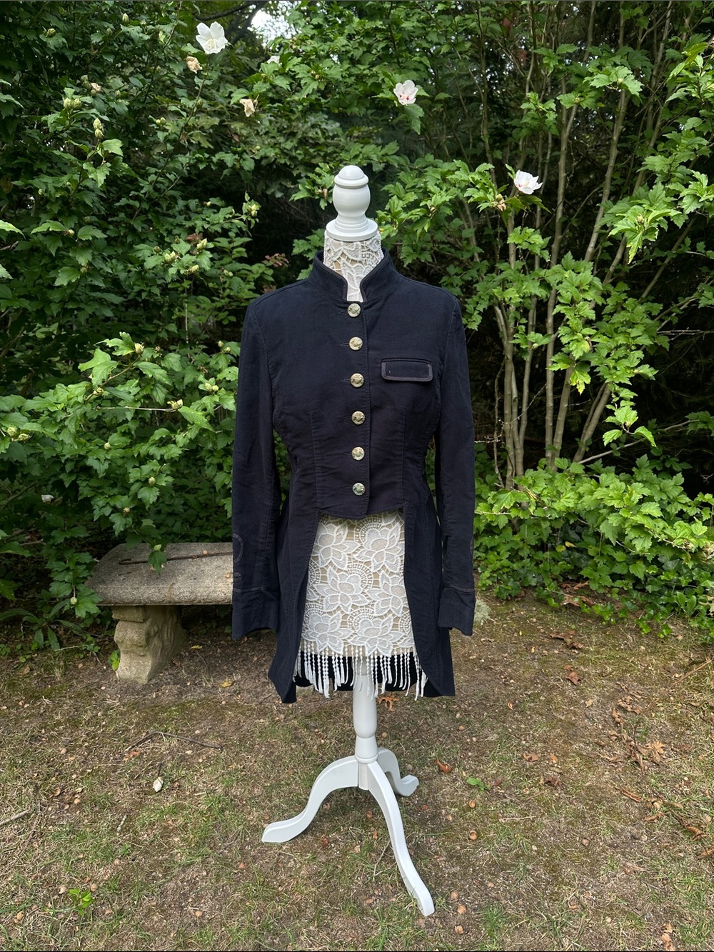 Ralph Lauren Black Military-Style Tailcoat Jacket